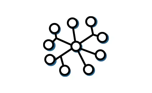 Digital network - blue icon