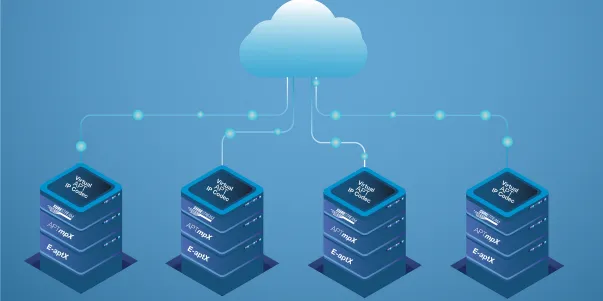 Virtual APT IP Codec diagram with cloud